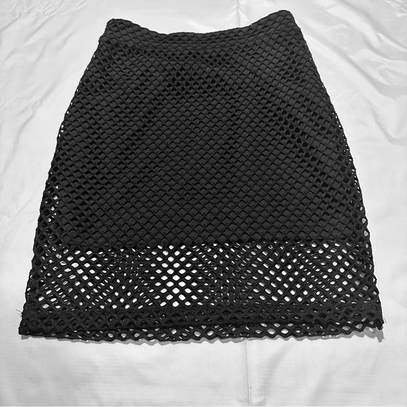Whimsygoth Black Mesh Pencil Skirt | Streetwear | Goth XS - Picture 2 of 7